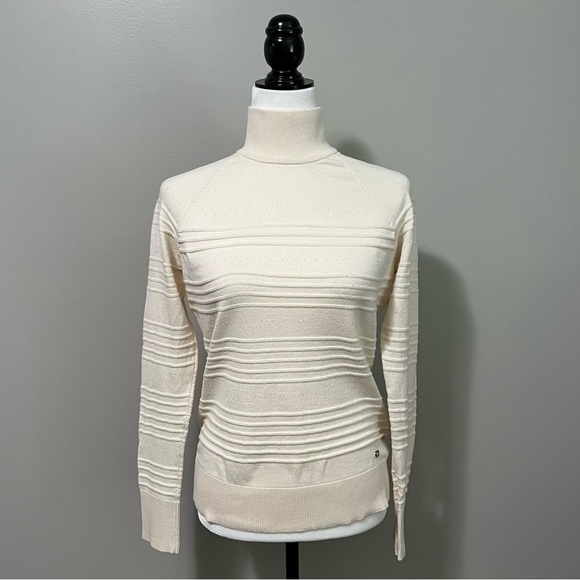 FIG Clothing Amsterdam Turtleneck Cream Knit Sweater - Picture 3 of 12